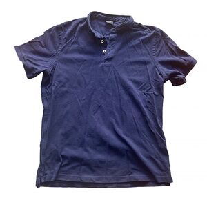 Gutteridge  Blue Band Collar Polo Shirt Size L